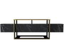 Hanah Home Soporte de TV Moderno en Negro y Dorado